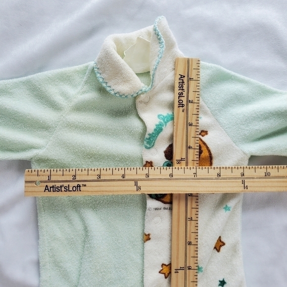 Vintage Baby Cabbage Patch Kids Terry Cotton Footies Sleeper Pajamas - Picture 10 of 12